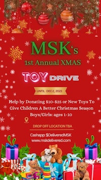 msk's annual christmas toy drive flyer